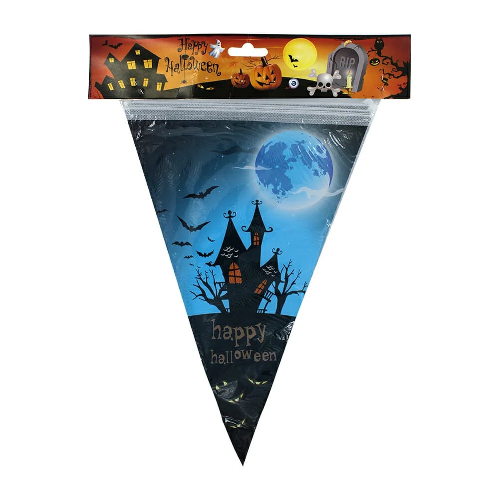1pza Banderín de papel con temática de halloween, variedad de diseños…