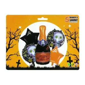 Set de 5 globos metálicos con diseño de halloween / happy halloween /…