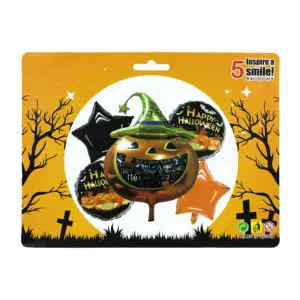 Set de 5 globos metálicos con diseño de halloween / happy halloween /…