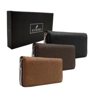 Cartera rectangular humers de vinil con estampado de líneas para dama…