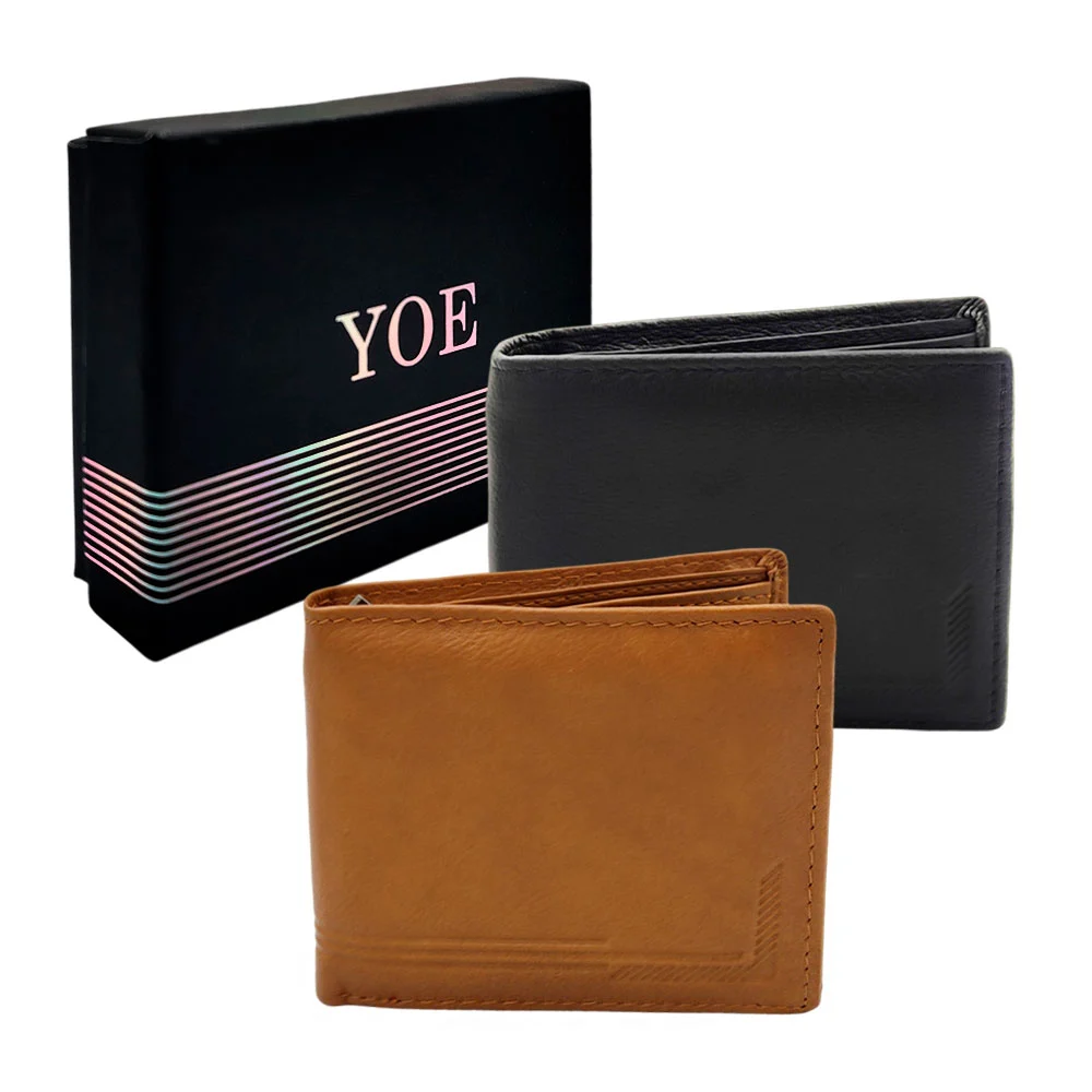 Cartera / billetera yoe de color liso para hombre, variedad de colore…