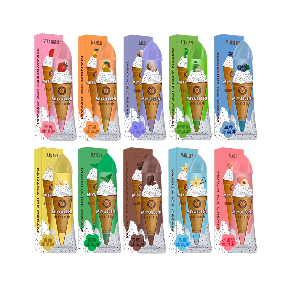 Crema de manos con aroma a helado de diversos olores, 30g, variedad d…