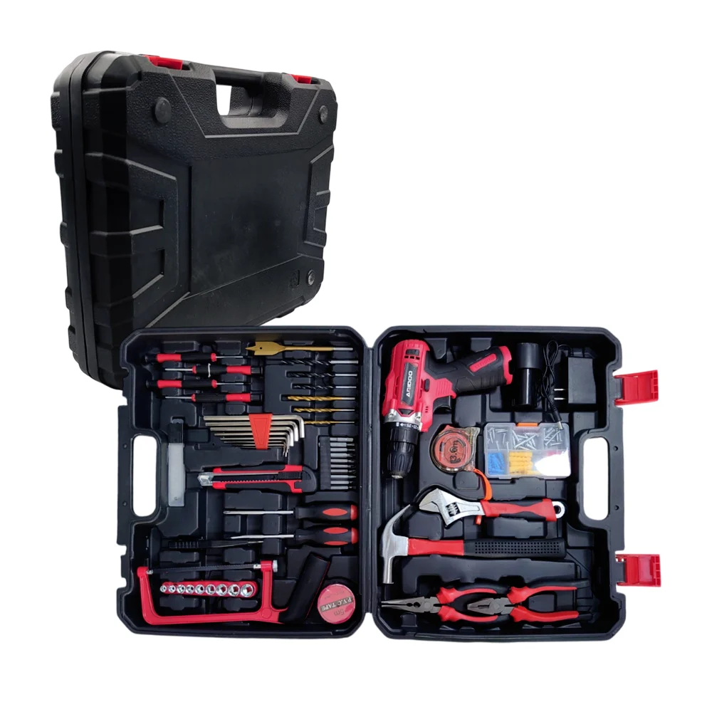 Estuche 40x32cm con 26 herramientas multifuncionales + taladro eléctrico / h33