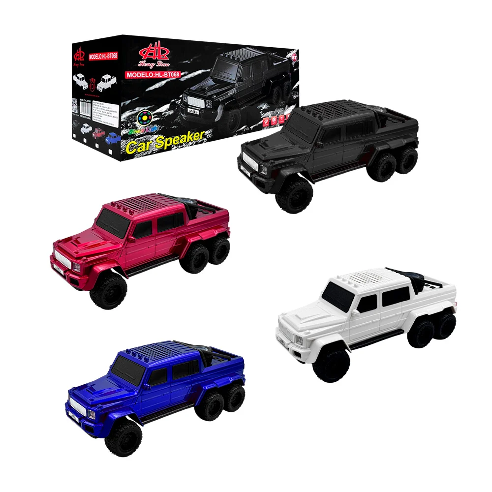 Bocina bluetooth con radio fm, luces, puerto usb-tf y forma de camion…