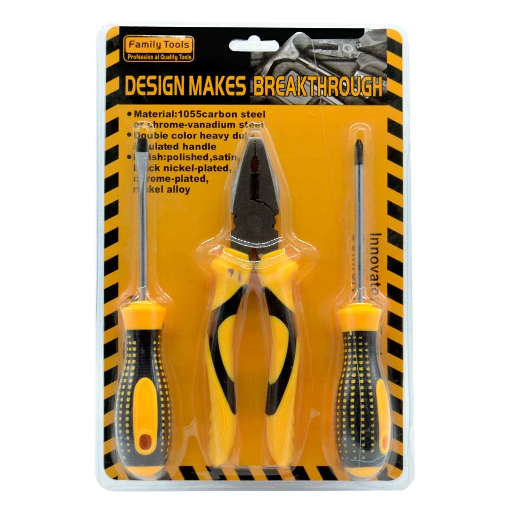 Juego de herramientas con pinza y 2 desarmadores / family tools / hl-…