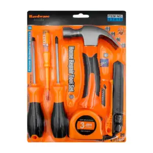 Juego de martillo, 3 desarmadores, cutter y flexómetro de 3m / 23610 …
