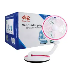 Ventilador retráctil redondo heng lian con luz led y 3 aspas, varieda…