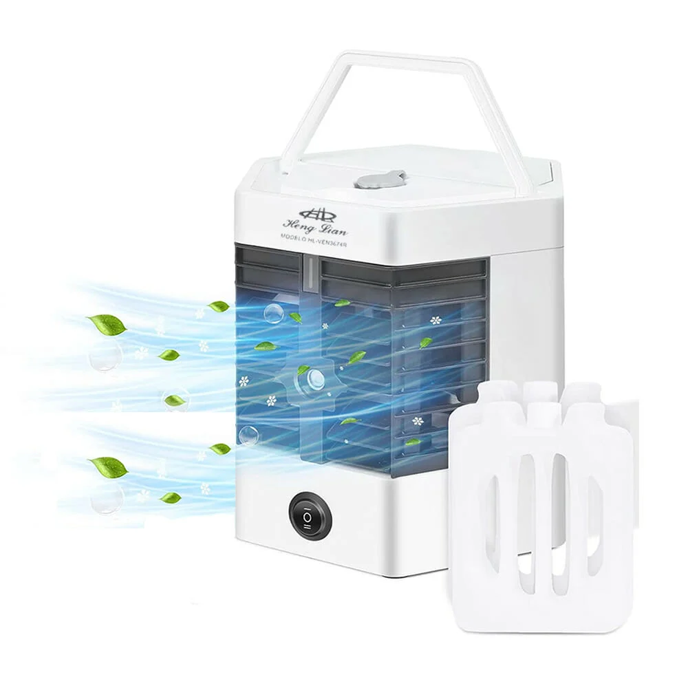 Mini ventilador cooler usb heng lian con forma hexagonal y 2 modos in…