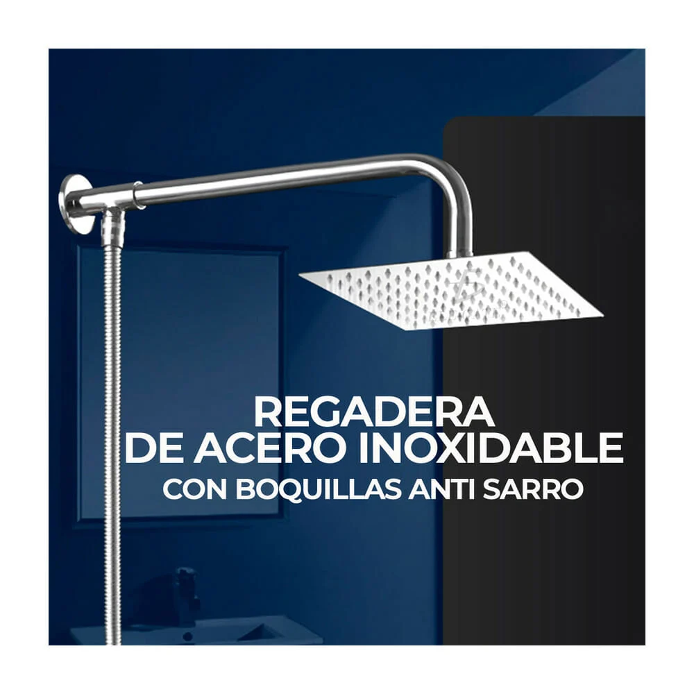 Regadera cuadrada de acero inoxidable / hog.116