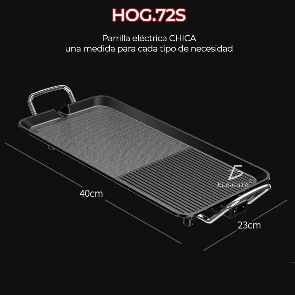 Parrilla electrica para asar carne y alimentos vegetales 40x23mm hog.…