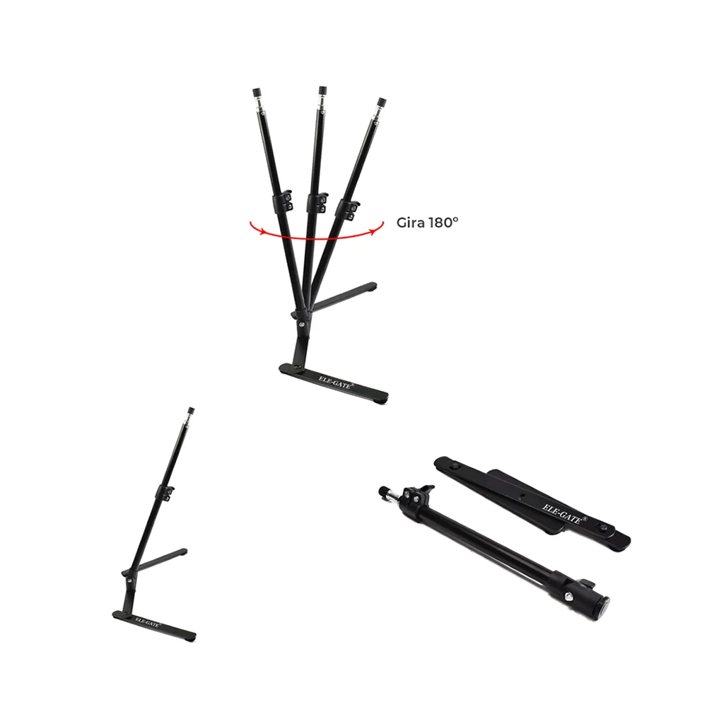 Soporte universal para celular con base metálica ajustable + aro de l…