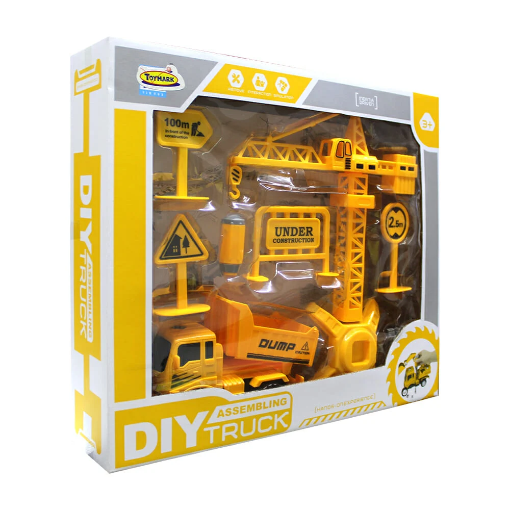 Set juguete de camión y equipo de construcción, 10 pzas / diy assembl…