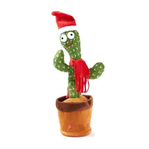 Cactus bailarín con sonido, luz y vestimenta navideña, variedad de di…