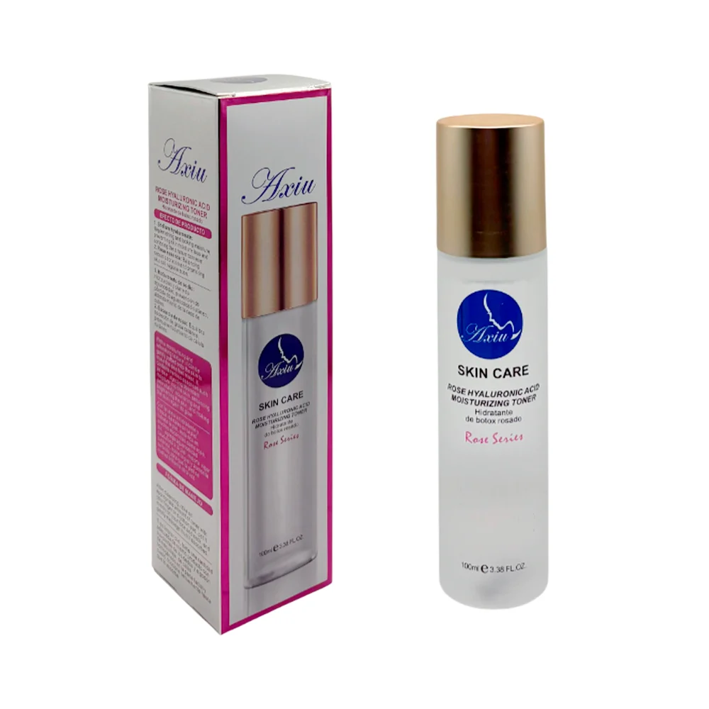 Bote de tónico facial con extracto de ácido hialurónico y rosas, 100ml