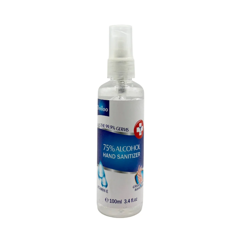 Alcohol sanitizante al 75% diviloo con extracto de vitamina e, 100ml …