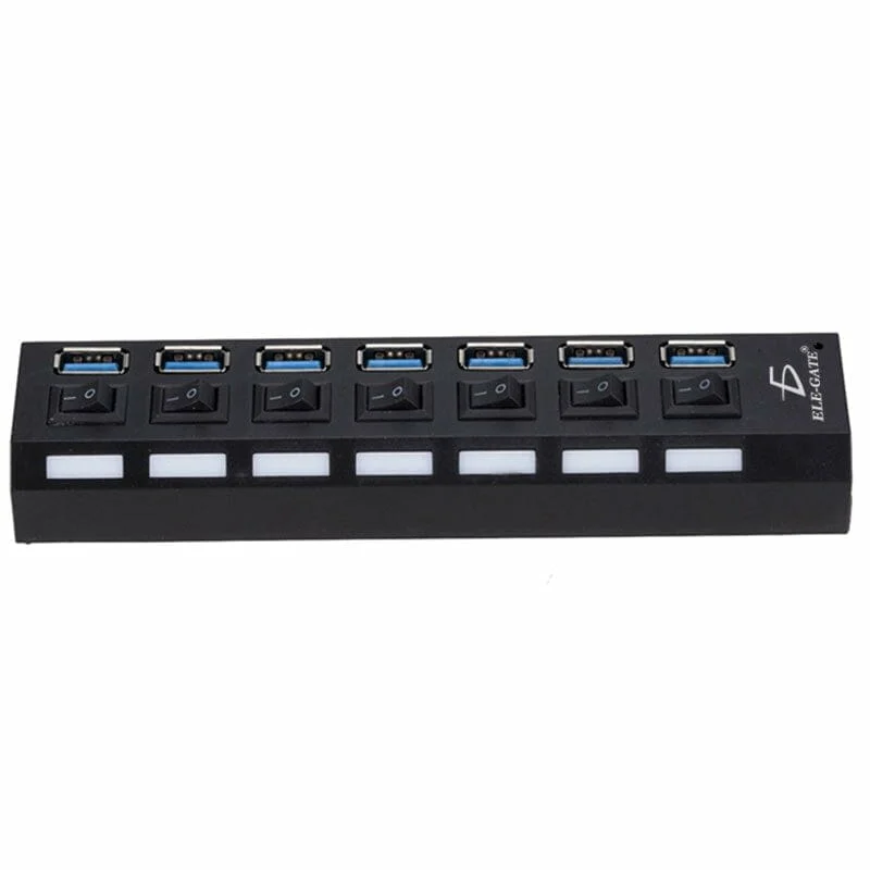 Hub de 7 puertos 3.0 de alta velocidad, con switches controladores e …