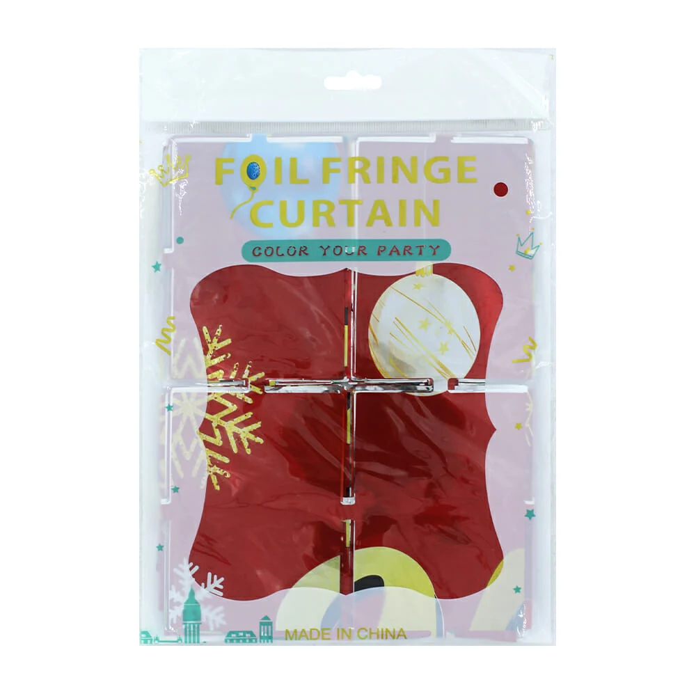 1pza Cortina métalica con estampado navideño, variedad de modelos / f…