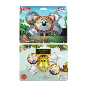 Set 5 pzas globos de animales hw-374-3 / mt521