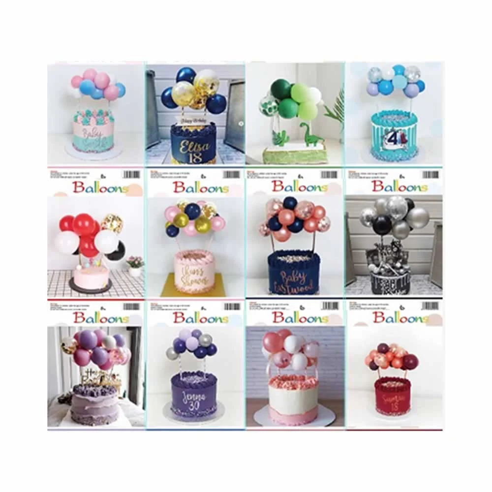 Cake topper de globos para adornar pasteles, desde 6 hasta 14 globos,…