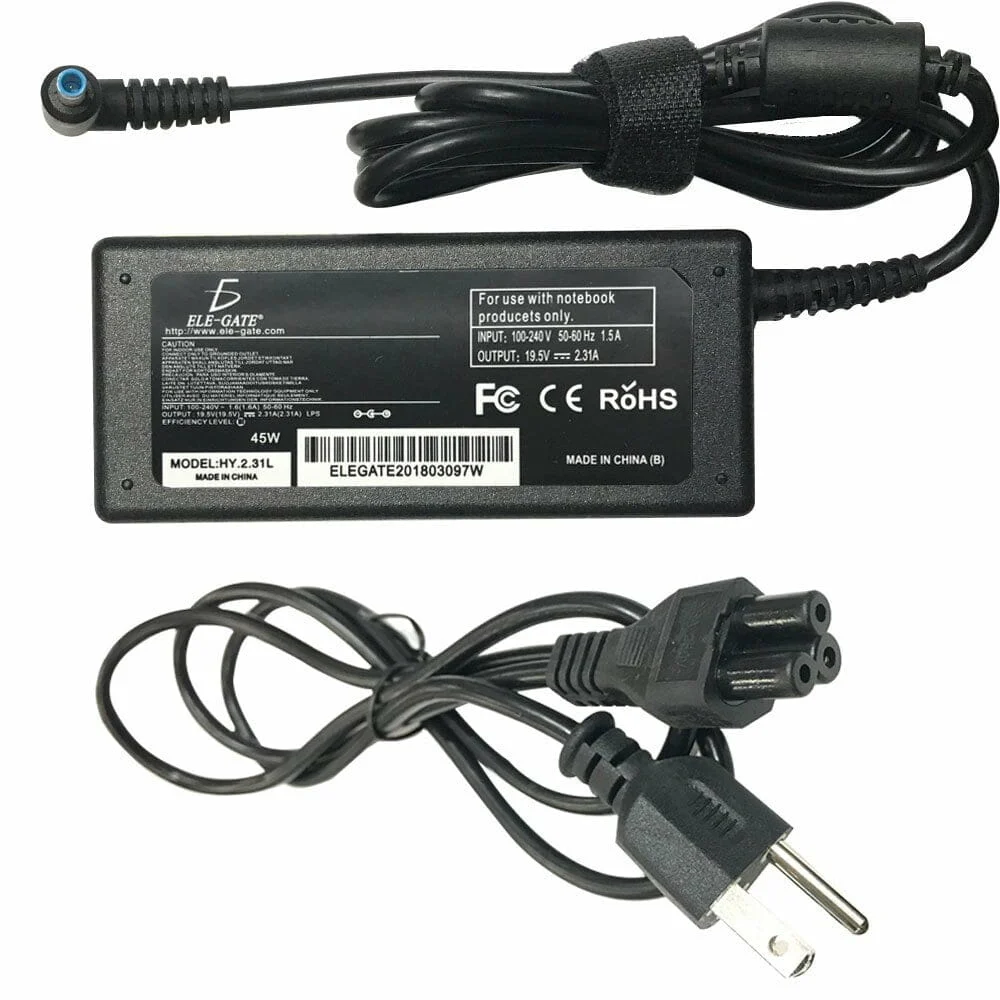 Cargador de punta azul para laptop, compatible con Hp 45w / hy.2.31l …