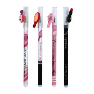 1pza Pluma de tinta negra con frase y tapa con diferentes accesorios …