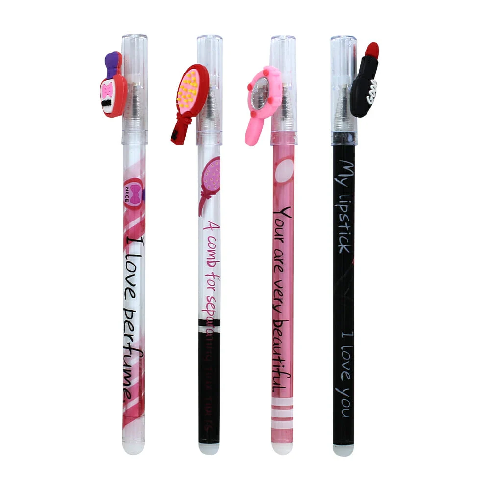 1pza Pluma de tinta negra con frase y tapa con diferentes accesorios …