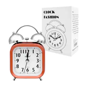 Reloj despertador cuadrado, 14x9cm, variedad de colores / clock fashi…