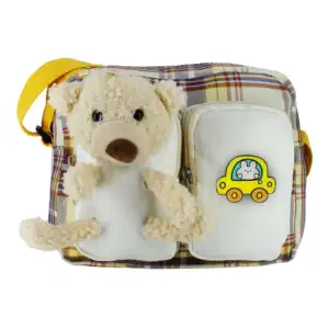 Bolsa con estampado de cuadros y osito para dama-lk-828 / R0X145