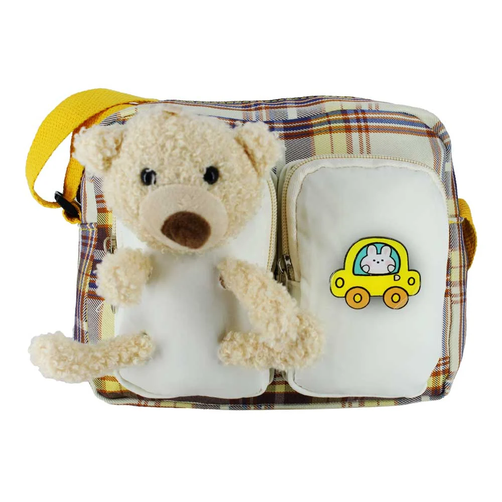 Bolsa con estampado de cuadros y osito para dama-lk-828 / R0X145