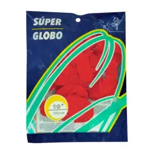 Paquete con 25 globos de látex 10 pulgadas en color rojo