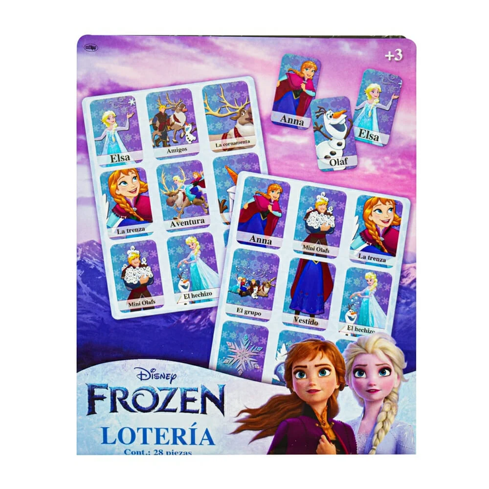 Juego de mesa, lotería con diseño de frozen, 28 pzas, jfz9-lt86 djfz6…