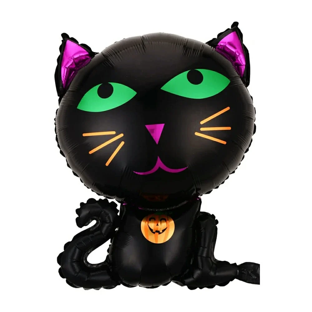1pza Globo con diseño de gato, halloween jb90