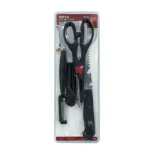 Kit 4 pzas utensilios de cocina, 2 cuchillos, 1 tijeras y 1 pelador /…