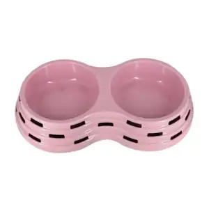 Doble plato grande redondo de plástico para mascota 16.5cm, variedad …