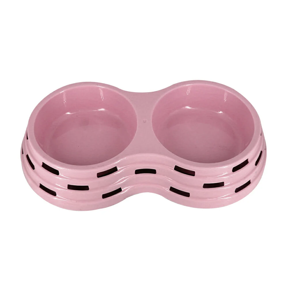 Doble plato grande redondo de plástico para mascota 16.5cm, variedad …