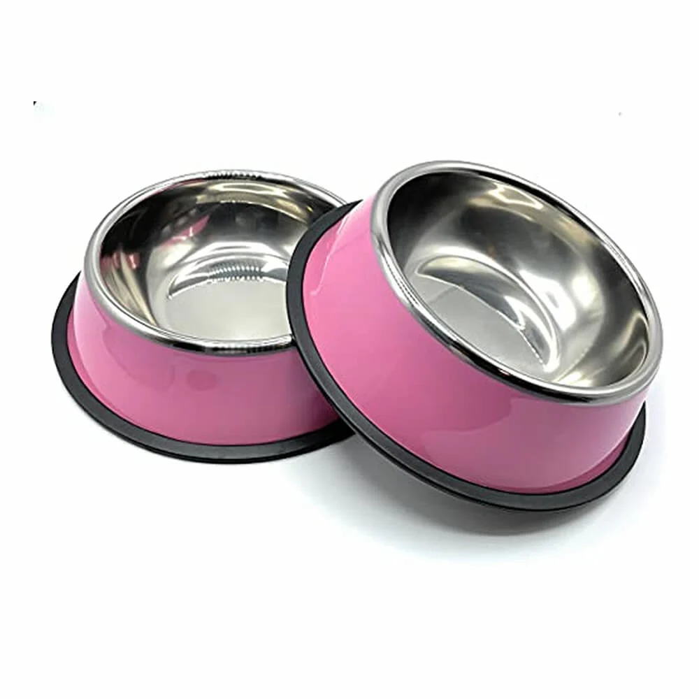 Tazón metálico para mascotas pequeñas, variedad de colores / jr1035