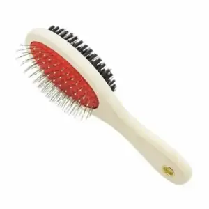Cepillo doble de madera, de tamaño mediano para mascota / jr1123