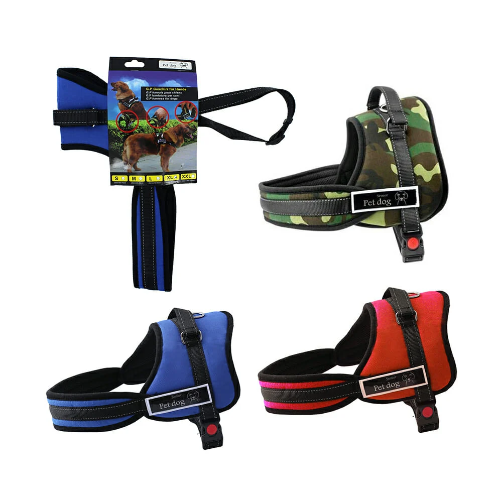 Pechera grande ajustable para perro, variedad de colores jr1148
