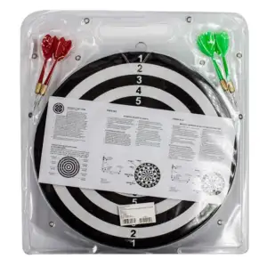 Tablero tiro al blanco con 6 dardos 15" / dart game