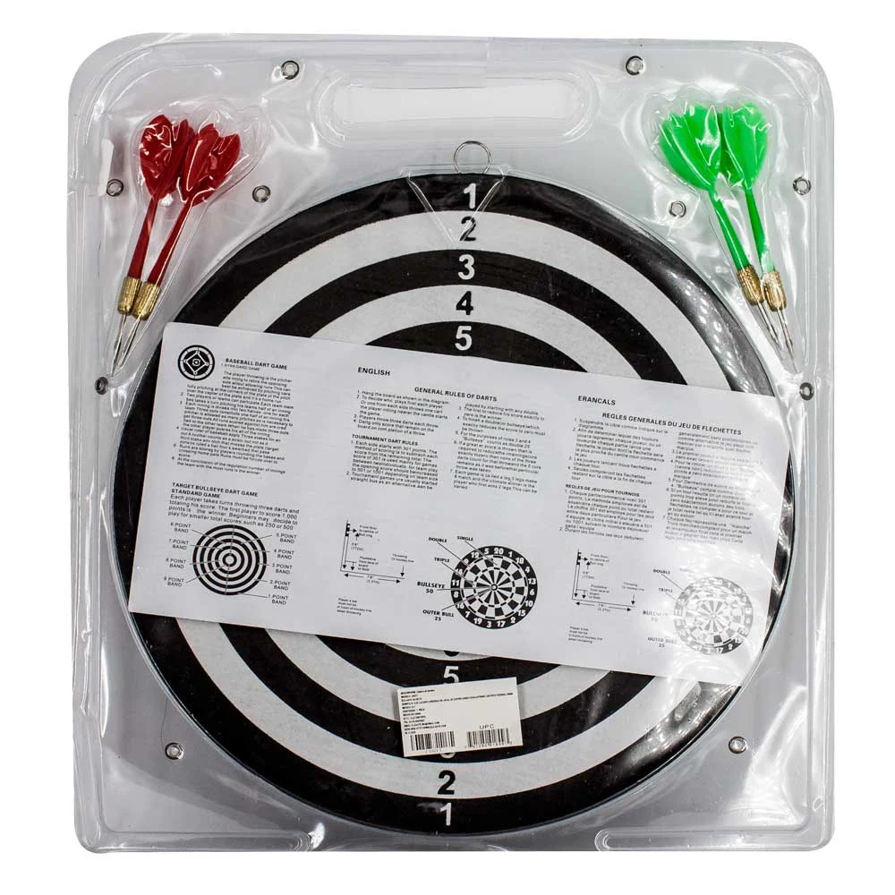 Tablero tiro al blanco con 6 dardos 15" / dart game