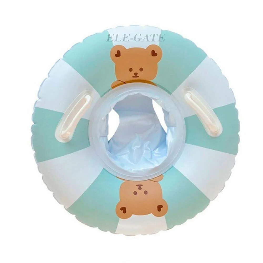 Salvavidas dona con doble asa, soporte para piernas y diseño estampad…