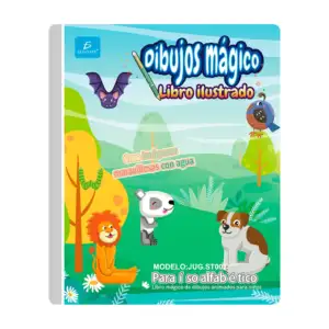 Libro mágico reutilizable con dibujos ilustrados de alfabeto en forma…