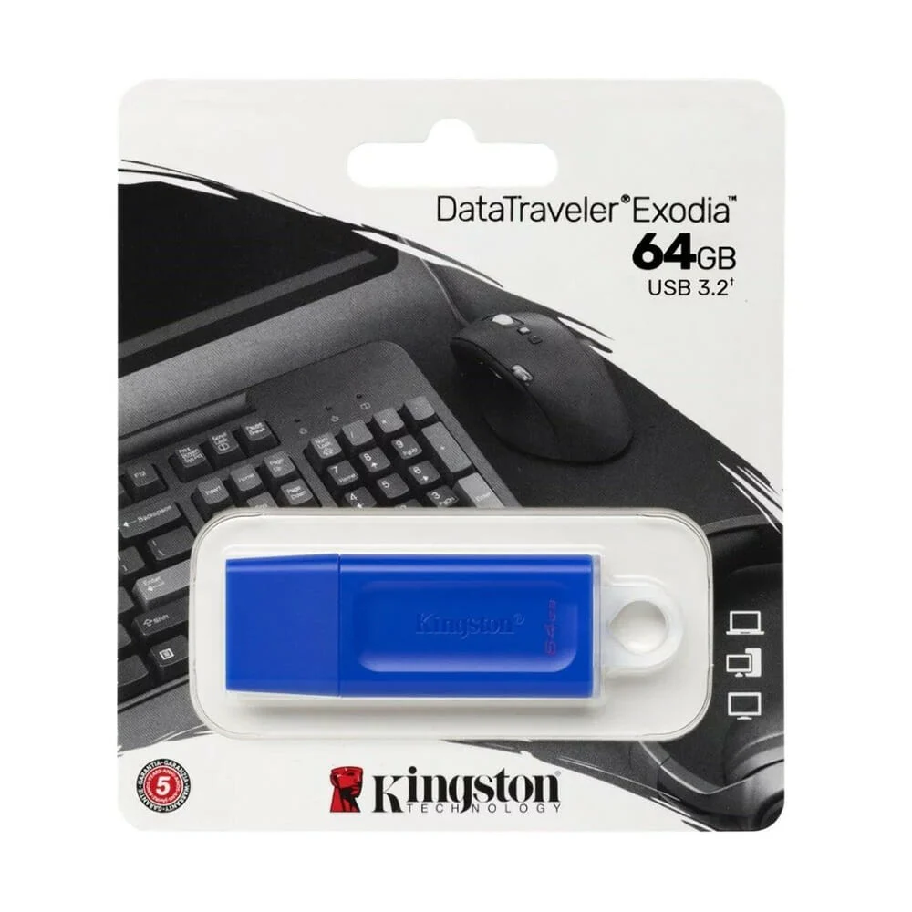 Memoria usb 3.2 data traveler exodia kingston color azul de plástico …