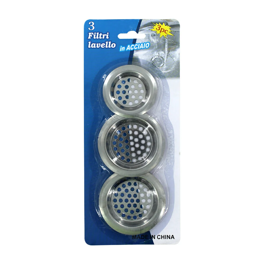 Blíster 3 pzs de filtros coladores para tarja / filtri lavello / kc40…