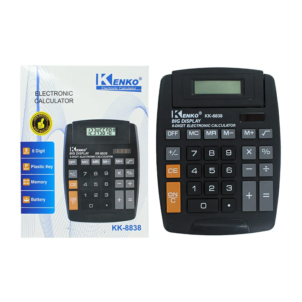 Calculadora grande electrónica kenko con pantalla de 8 dígitos / kk-8…