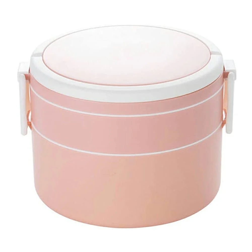 Juego de 2 tuppers redondos sin diseño + cuchara, variedad de colores…