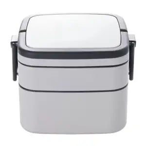 Juego de 2 tuppers cuadrados sin diseño + cuchara, variedad de colore…