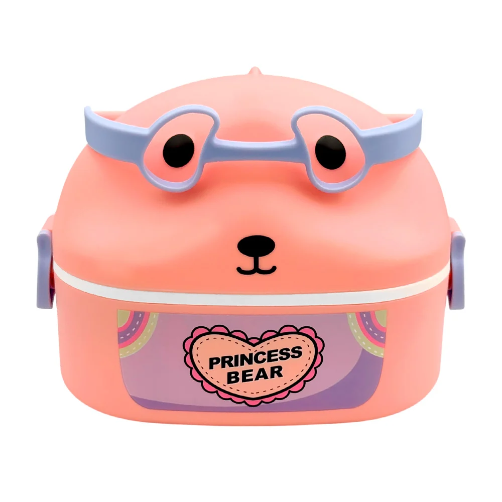 1pza Tupper montable con diseño de animal animado, con asa agarradera…