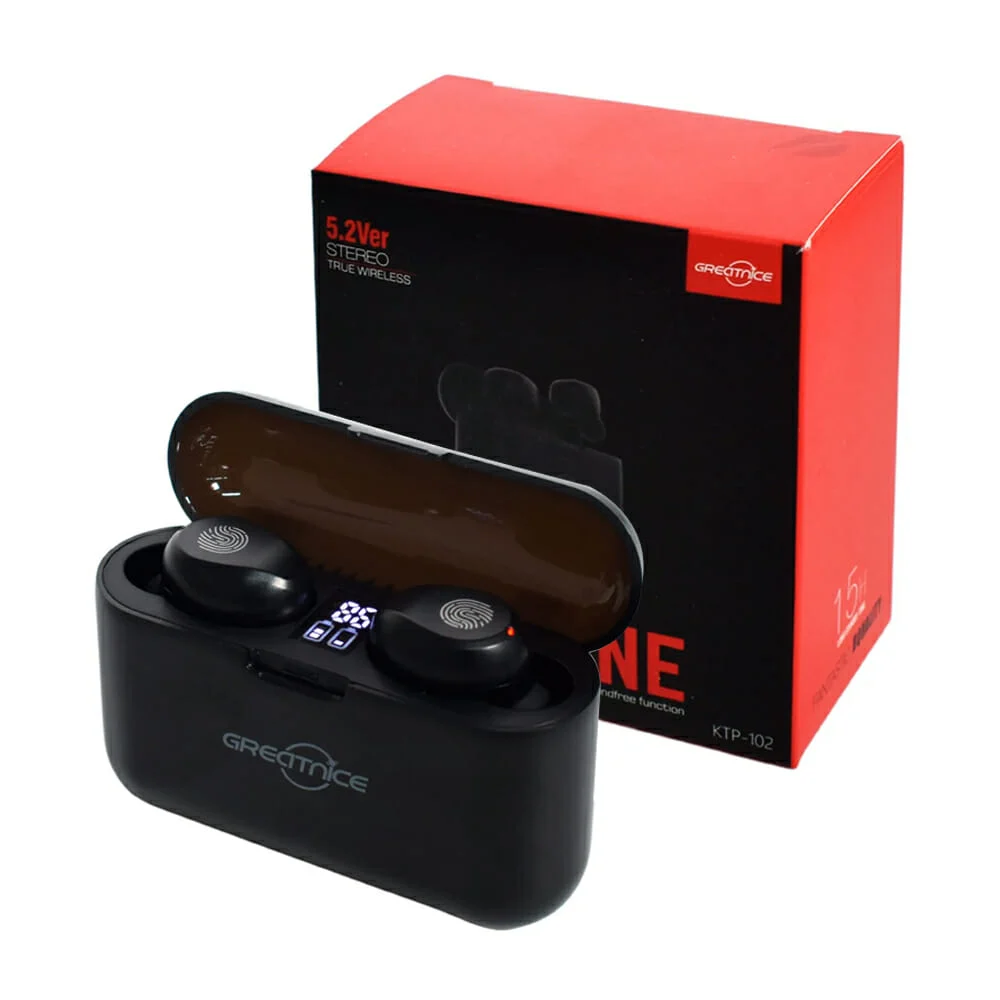 Audífonos inalámbricos bluetooth greatnice color negro con sensor tou…