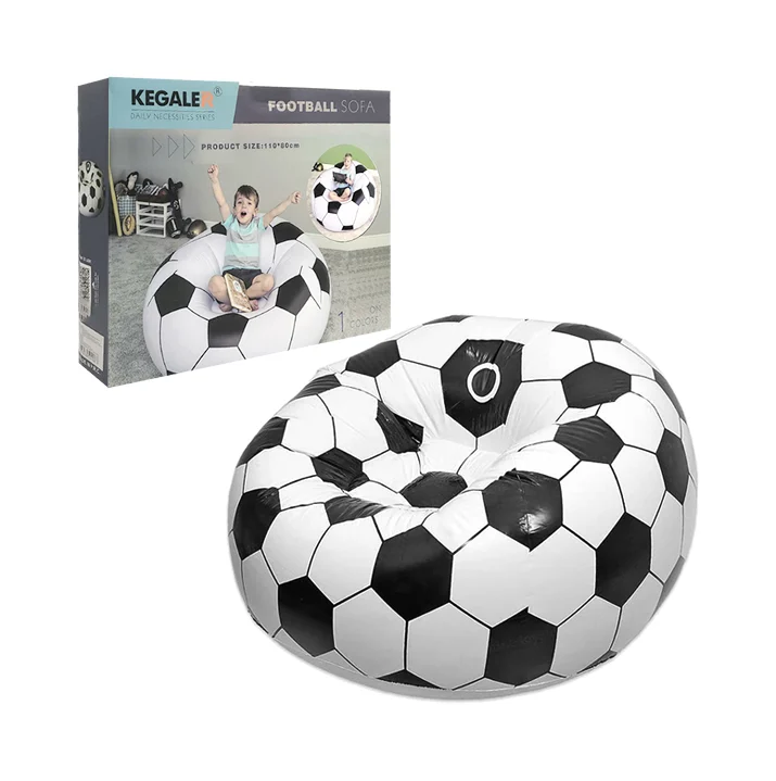 1pza Sillón / sofá inflable en forma redonda con estampado de pelota …